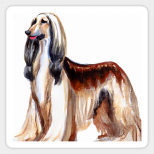 Afghan Hound Watercolor - Dog Lovers Magnet